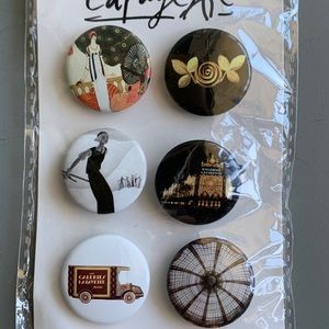 NWT Paris Pins + Picture Magnets